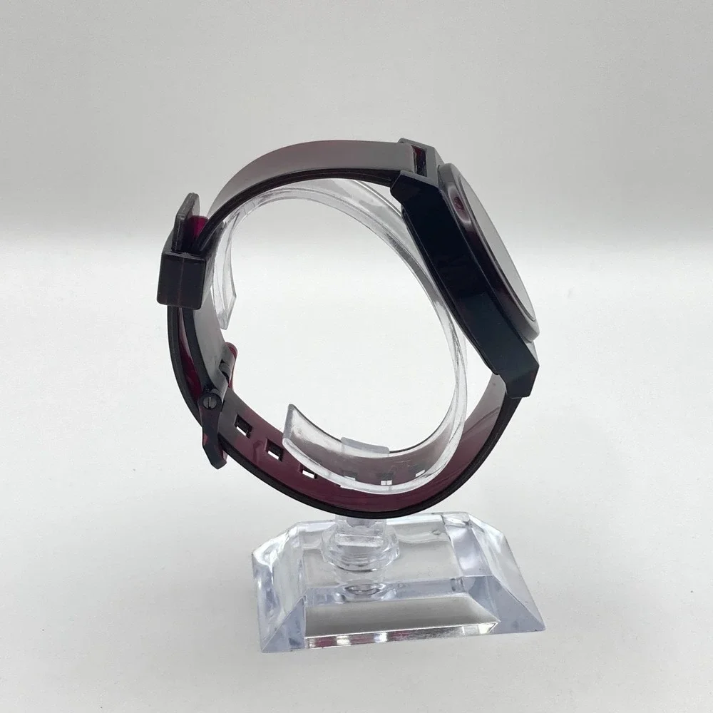 Nixon The Time Teller P Mens Watch 39mm Purple Minimal Polycarbonate New Battery